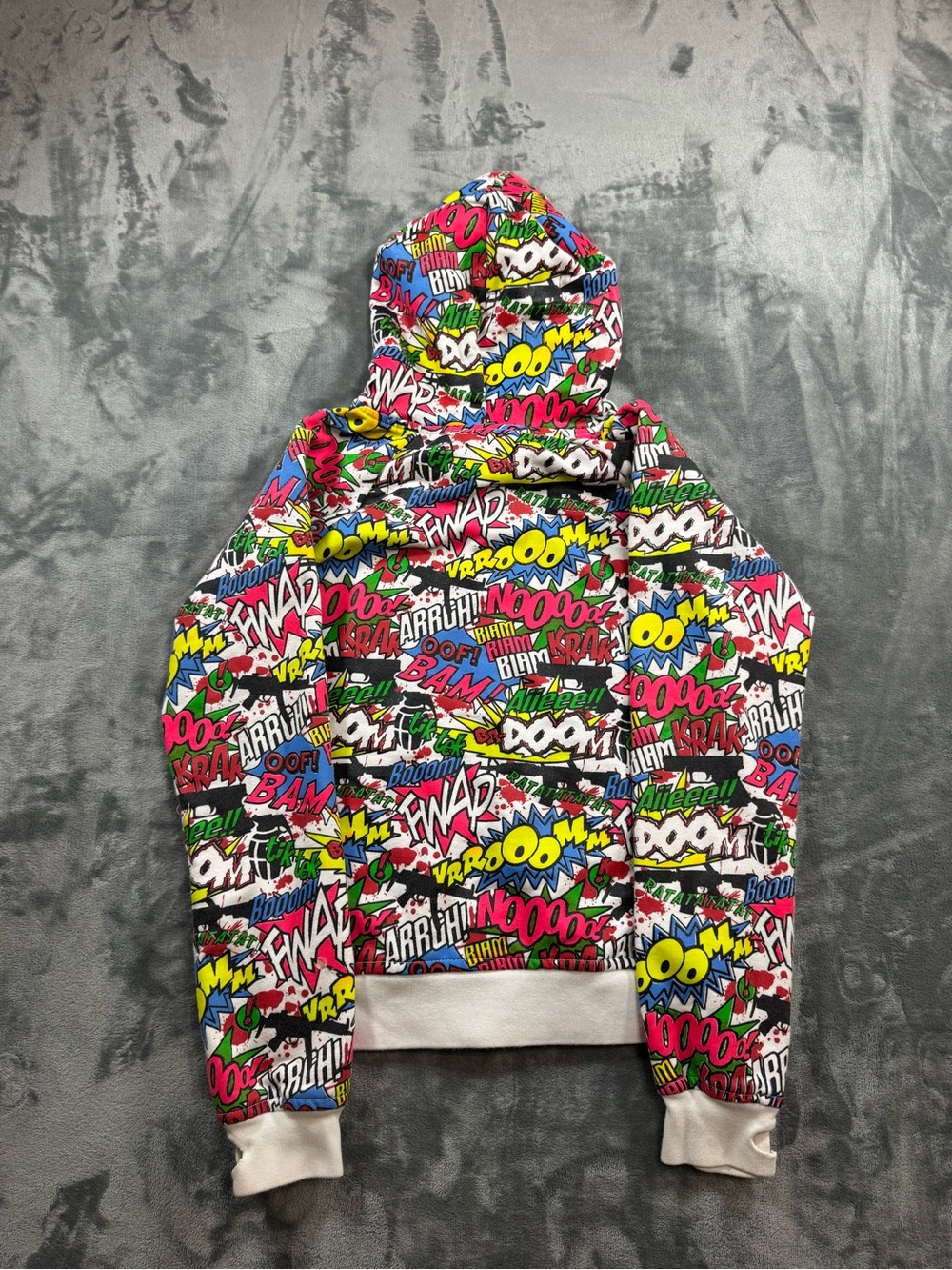 Graphic Comic-Print Hoodie Jacket - Multicolor - Picture 9 of 10